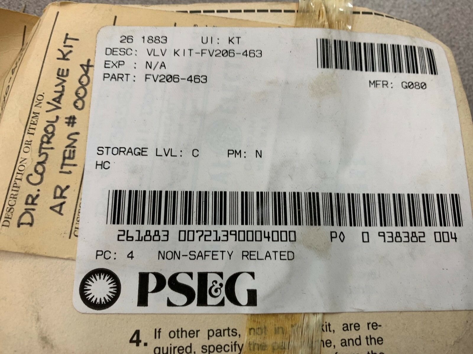 NEW NO BOX ASCO KIT FV206-463