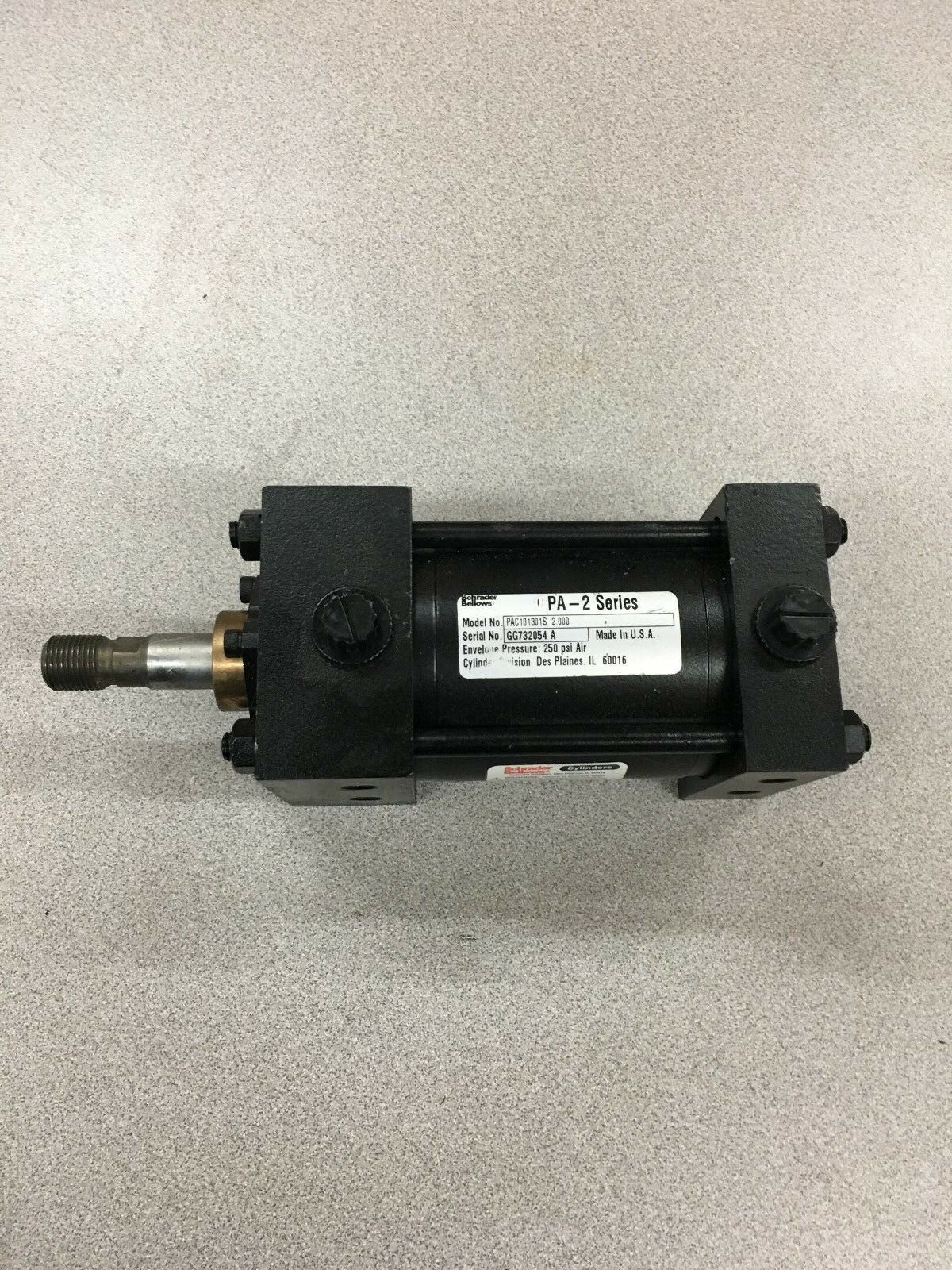 NEW NO BOX SCHRADER BELLOWS CYLINDER PA-2 SERIES PAC101301S 2.000