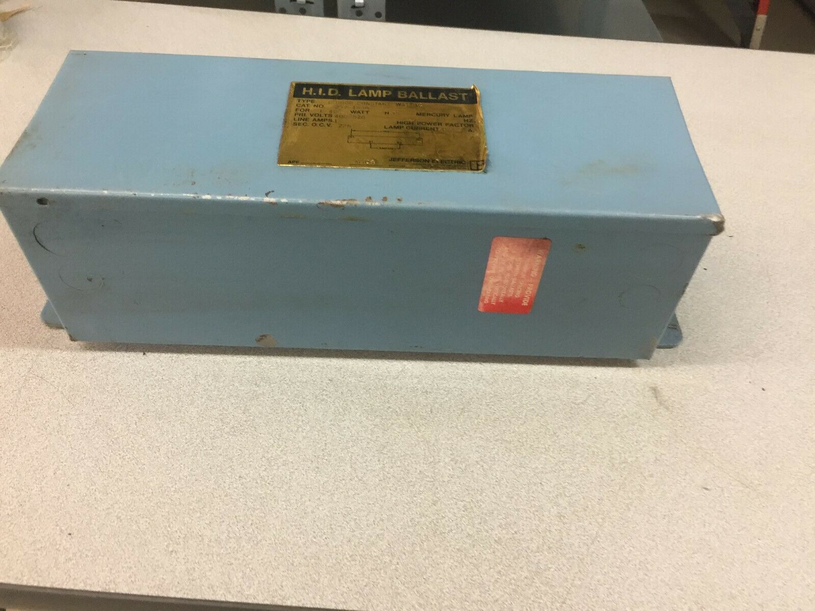 NEW NO BOX H.I.D. 400-520VAC PRI 400WATT 225VAC SEC LAMP BALLAST 237-1338