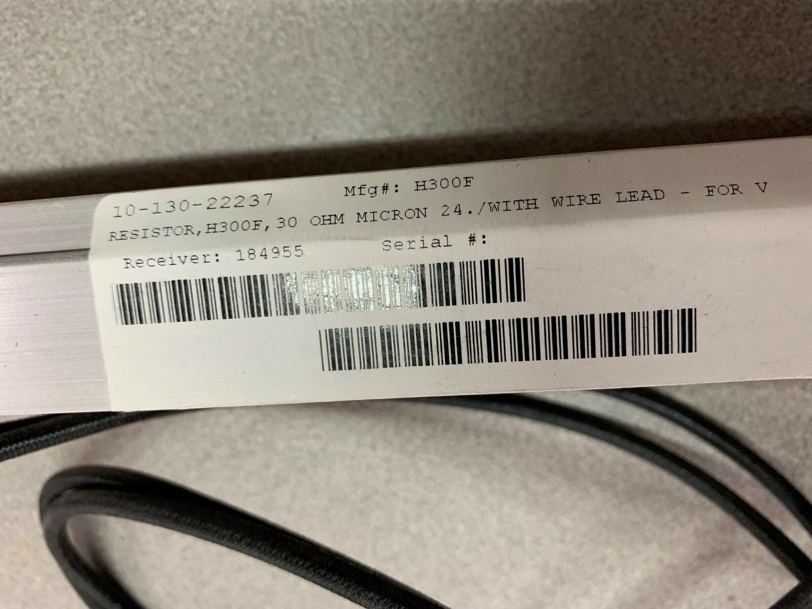 NEW NO BOX RESISTOR MICRON WITH WIRE LEAD 10-130-22237