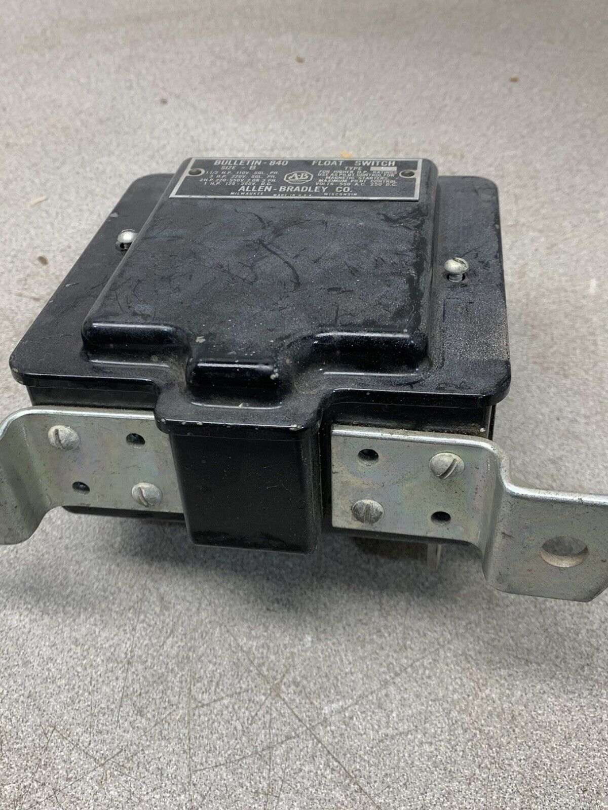 NEW NO BOX ALLEN-BRADLEY FLOAT SWITCH SIZE B TYPE 1