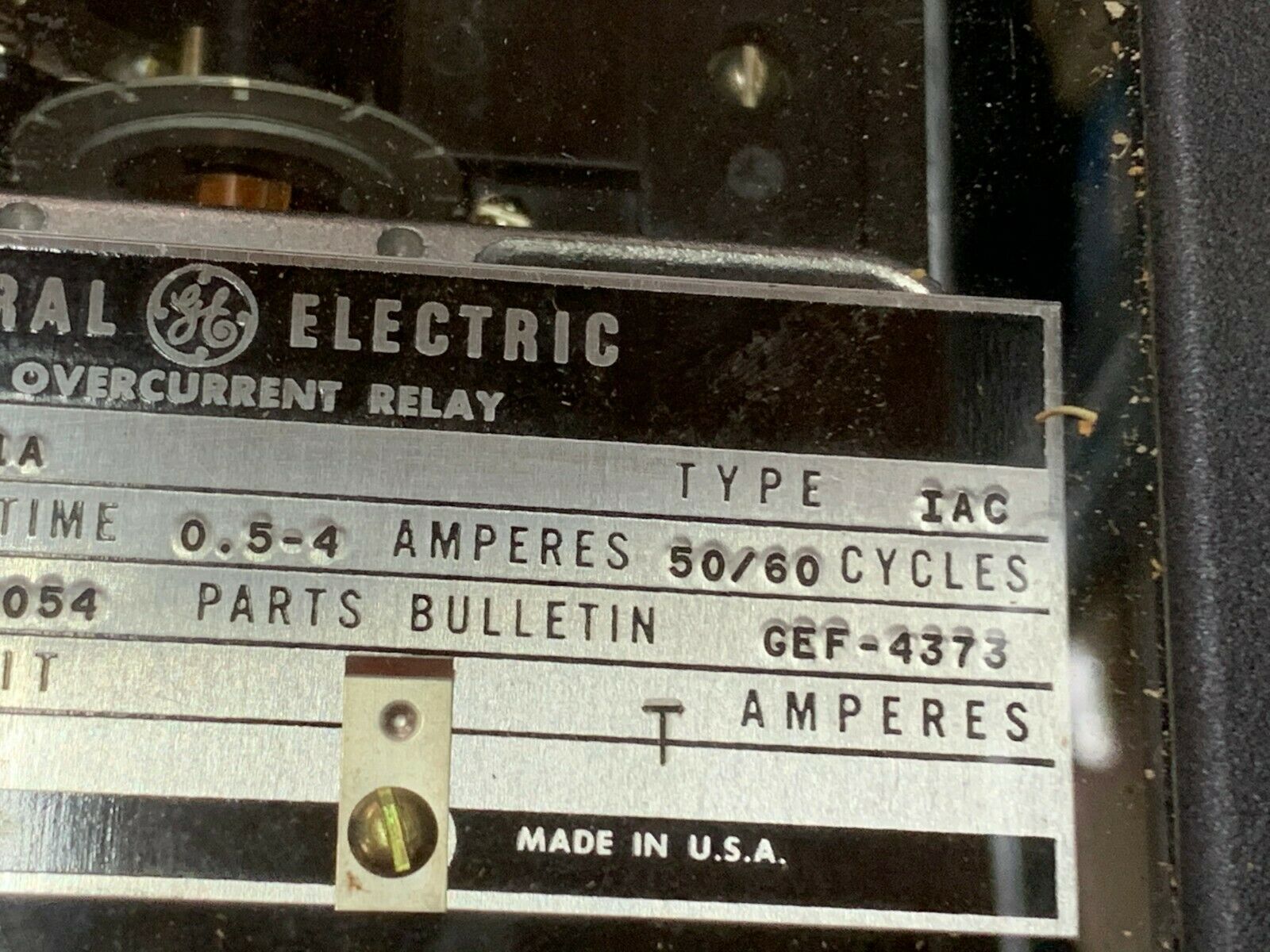 NEW NO BOX GE OVERCURRENT RELAY 121AC53A801A
