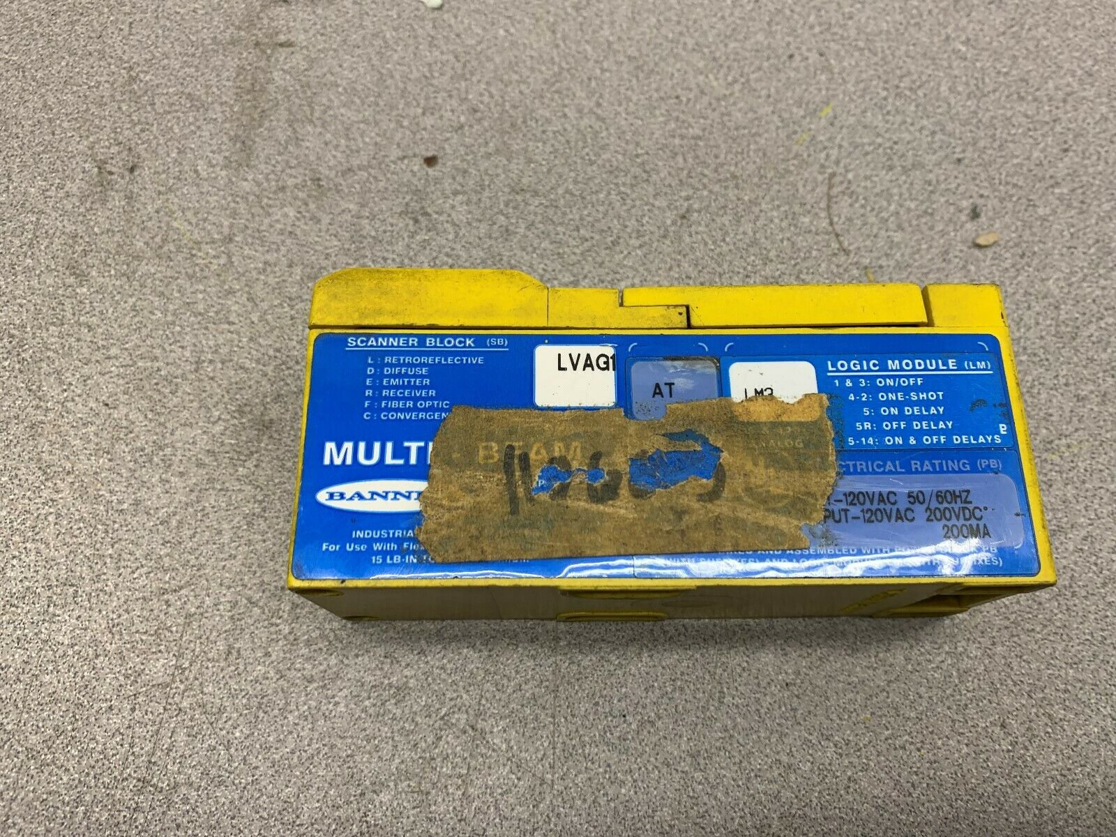 USED BANNER SCANNER BLOCK LVAG1ATLM3