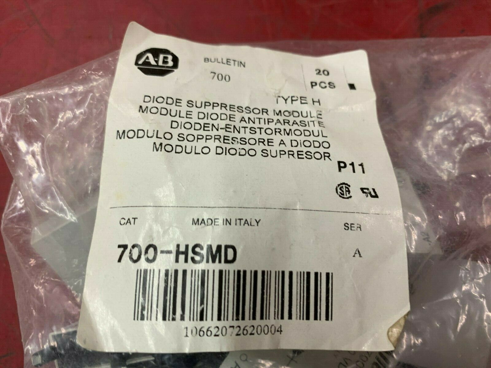 LOT OF 20 NEW IN BAG ALLEN BRADLEY DIODE SUPPRESSOR MODULE 700-HSMD SERIES A