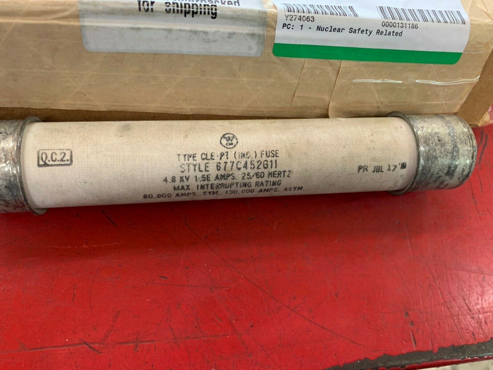 NEW IN BOX WESTINGHOUSE CLE-PT FUSE 677C452G11