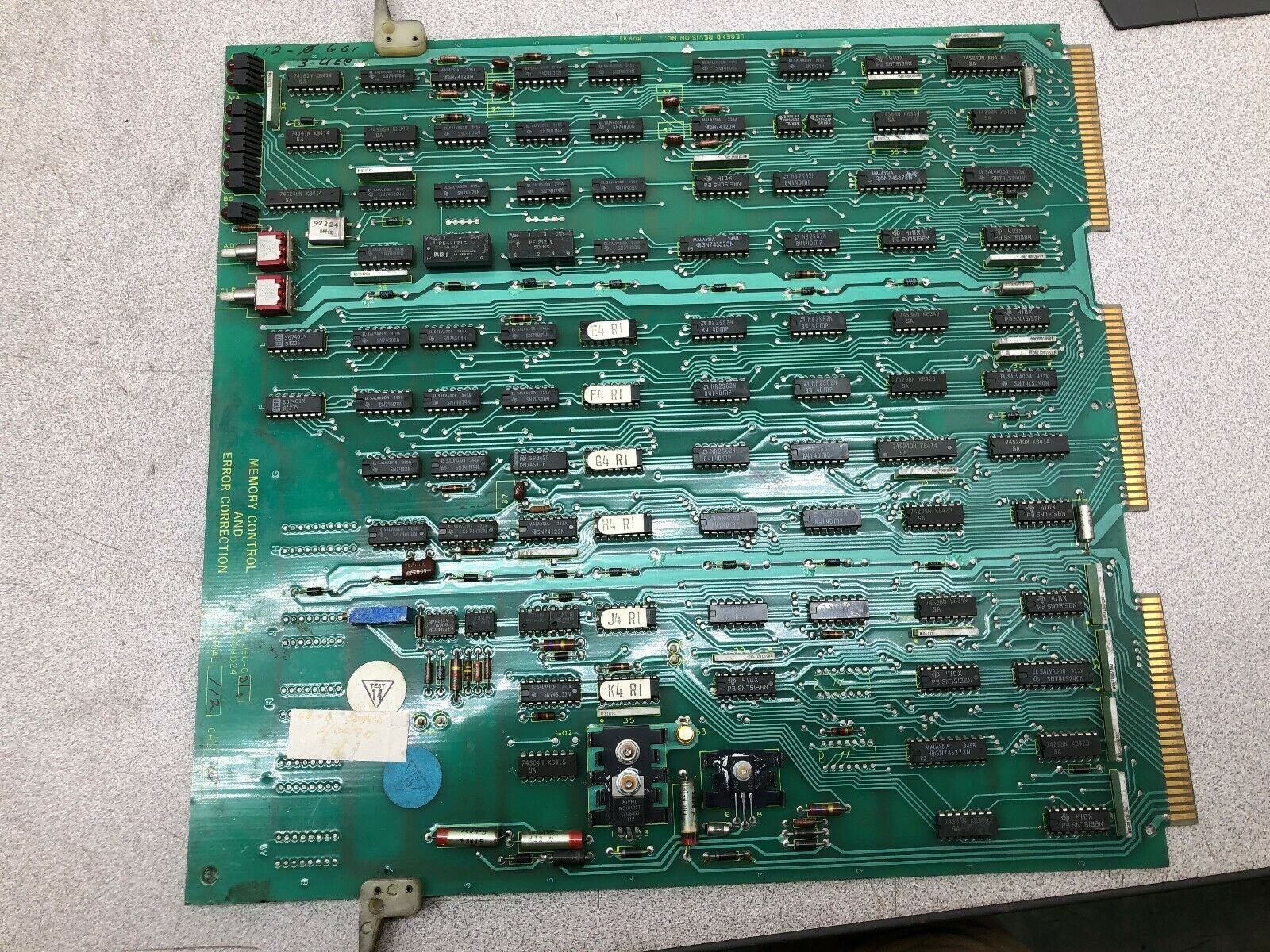 USED WESTINGHOUSE MEMORY CONTROL AND ERROR CORRECTION BOARD 3-UEC 8209D24H01