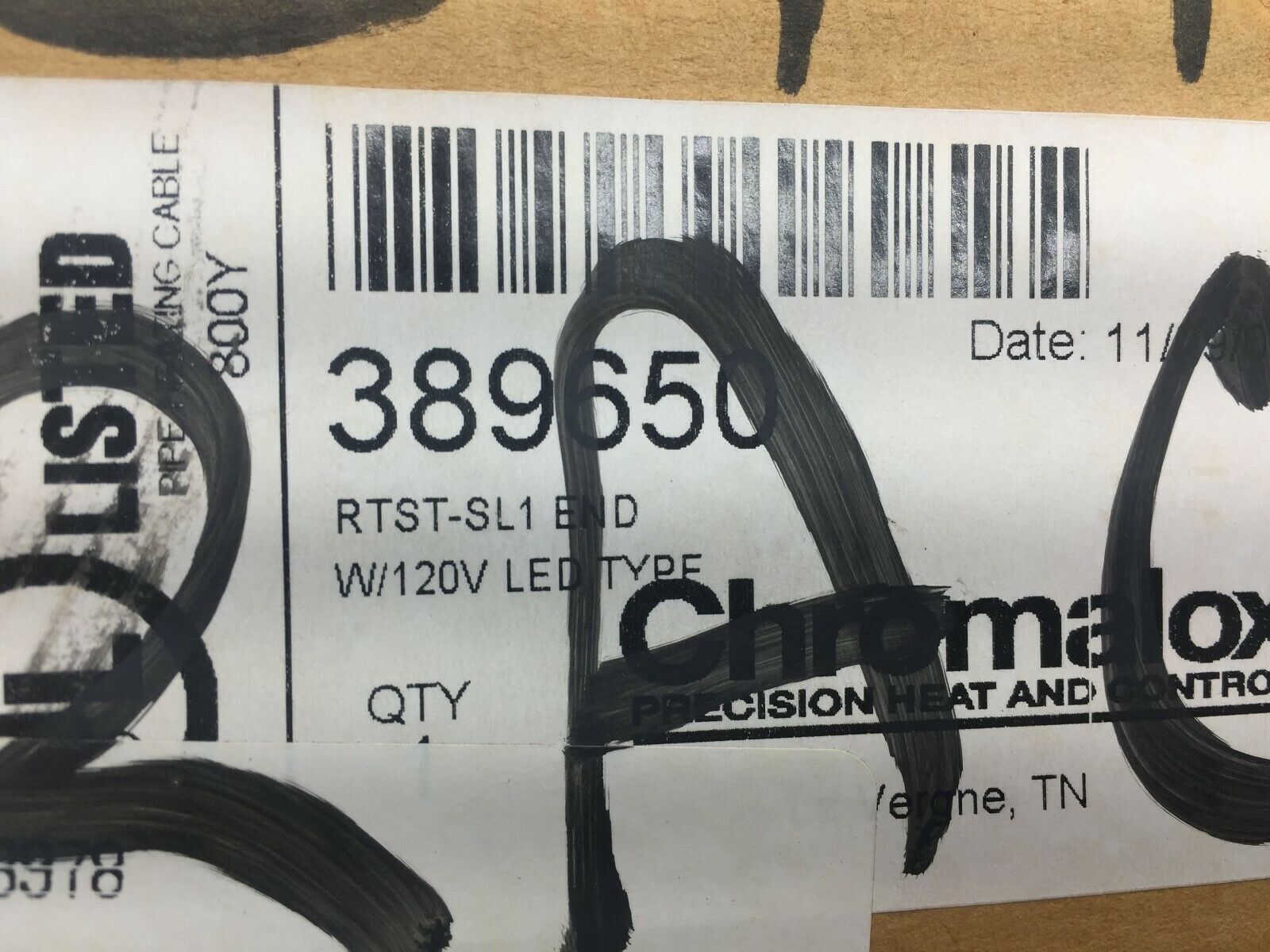 NEW IN BOX CHROMALOX SPLICE AND TEE END SEAL WITH LED INDICATOR LIGHT RTST-SL1 E