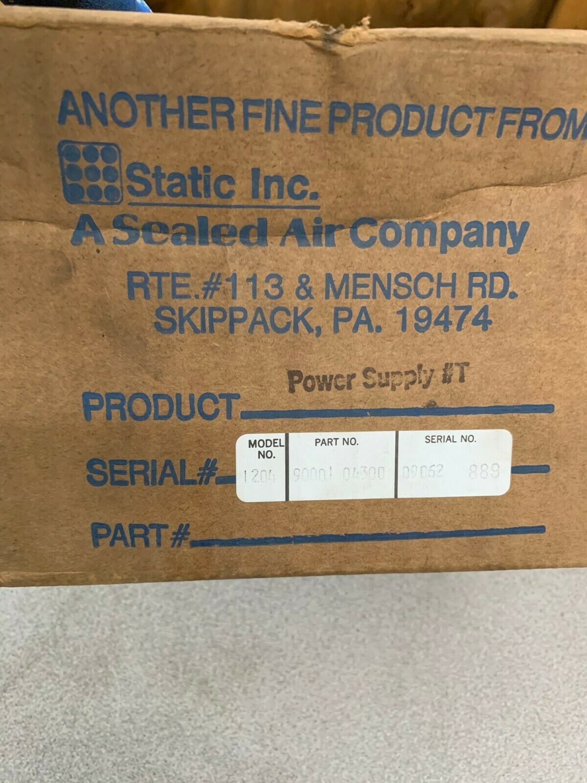 NEW IN BOX STATIC NEUTRALIZER 1204 POWER SUPPLY 90001 04300