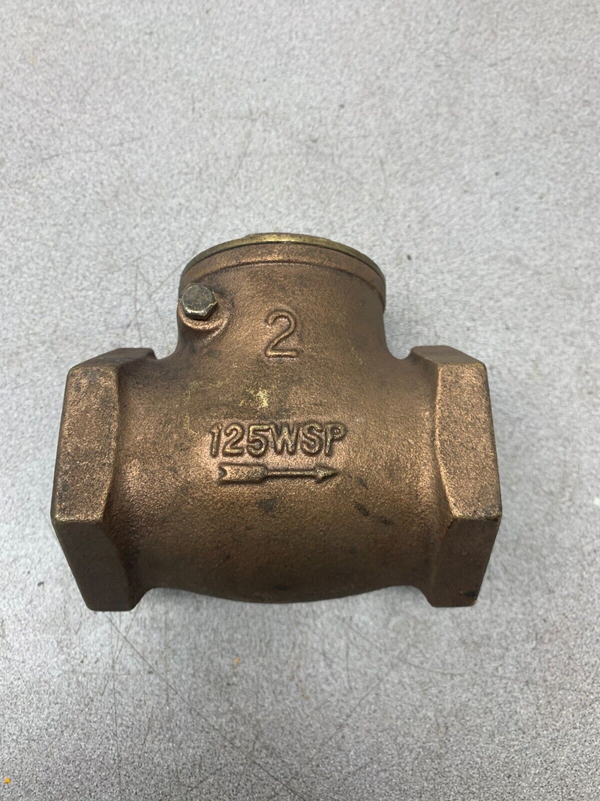 NEW NO BOX A 2" BRASS SWING CHECK VALVE 125WSP