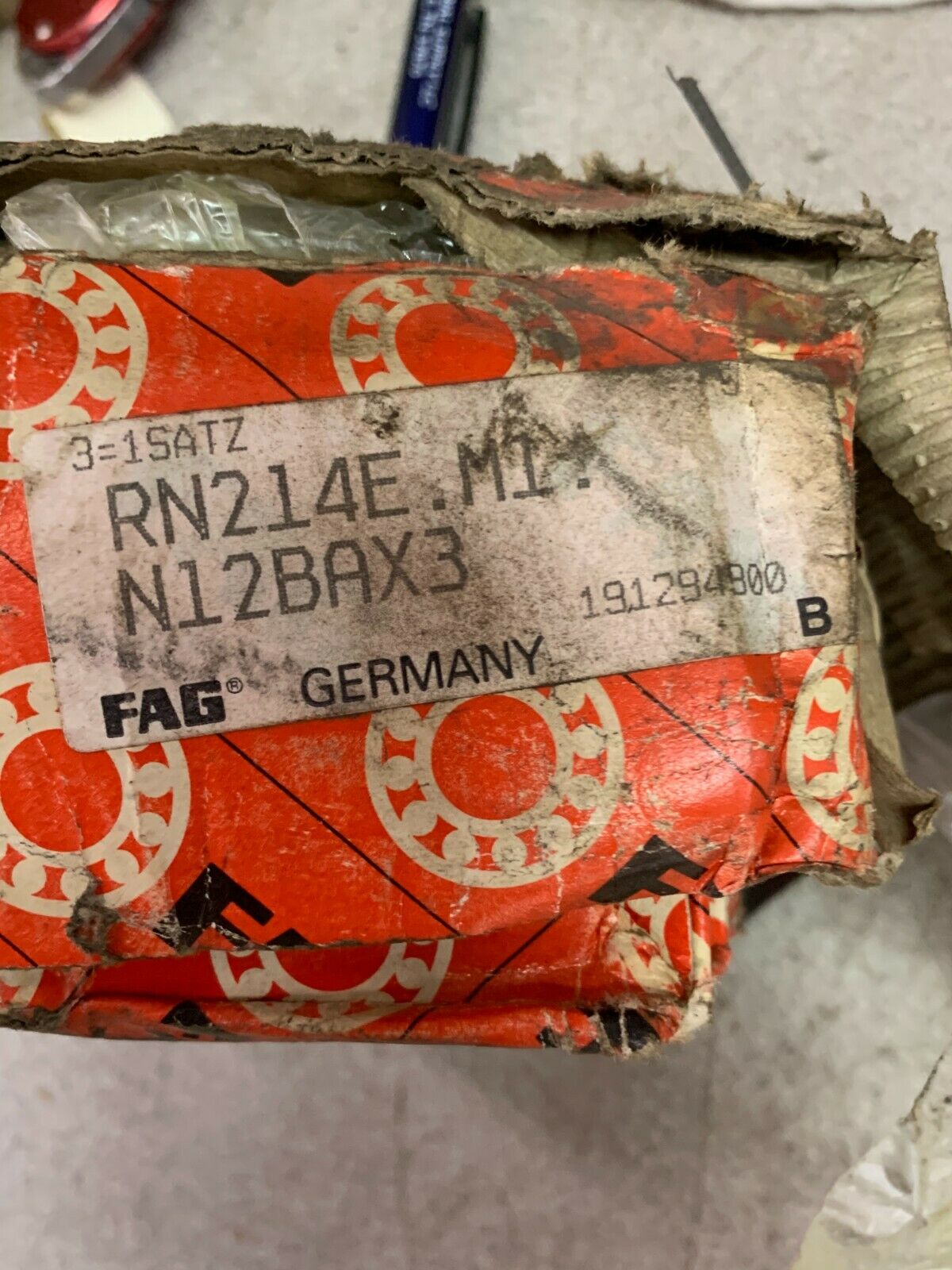 NEW SET OF 3 FAG N214E ROLLER BEARING RN214E.M1.N12BAX3