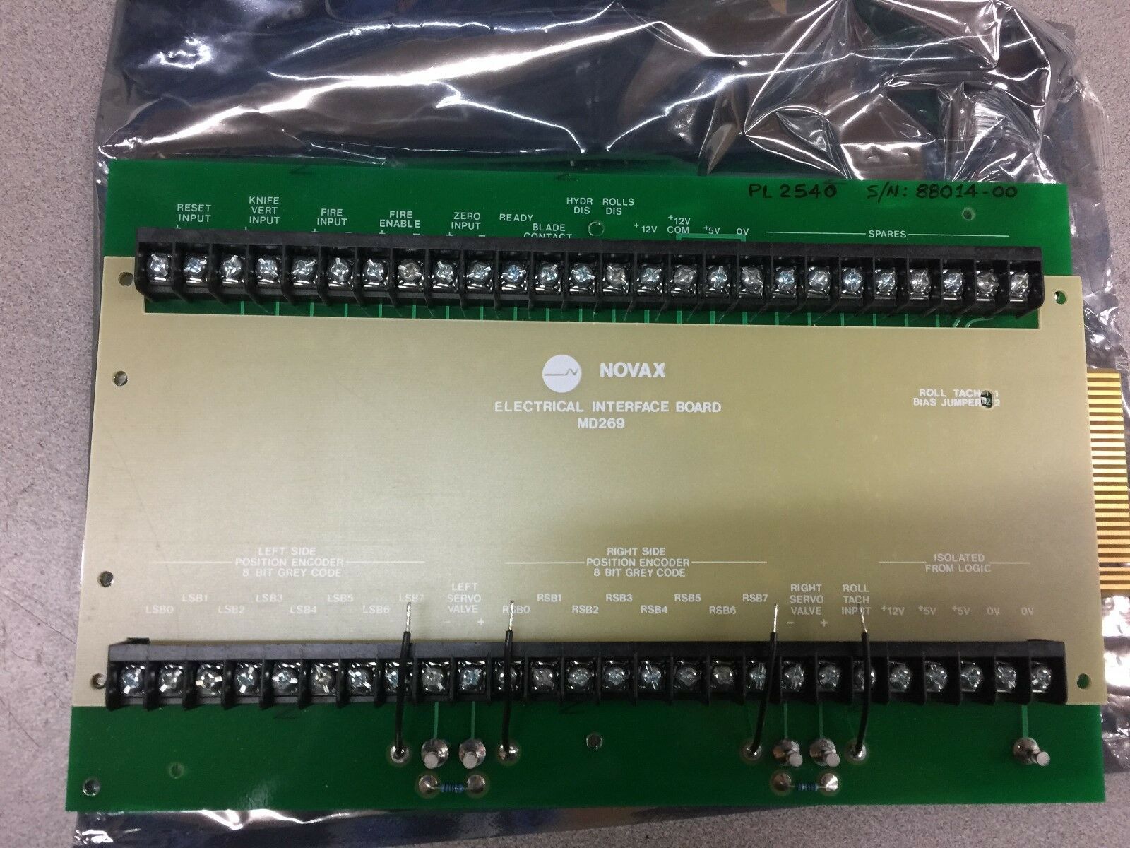 NEW IN BOX NOVAX ELECTRICAL INTERFACE BOARD MD269