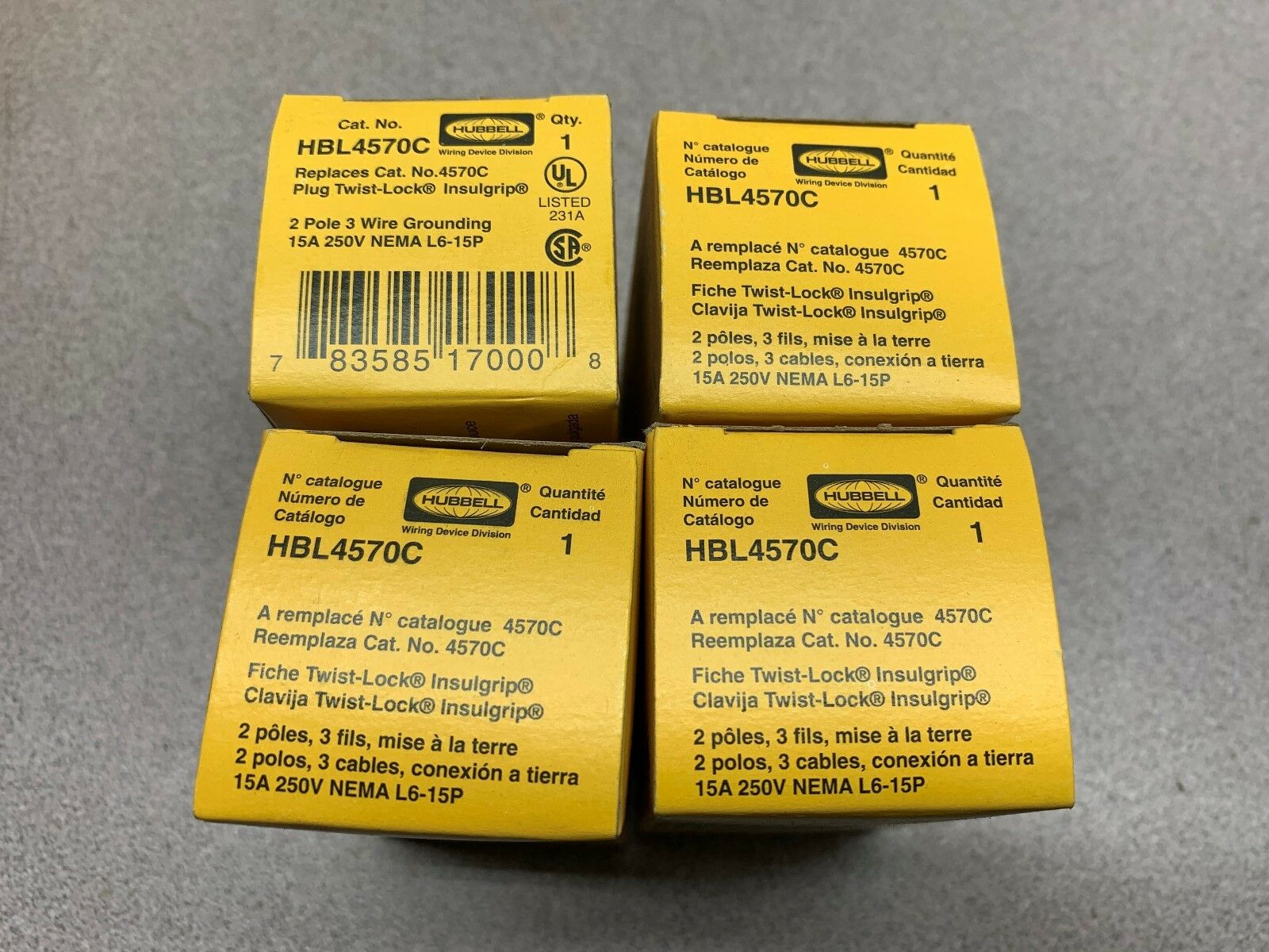 LOT OF 4 NEW IN BOX HUBBELL TWIST-LOCK HBL470C