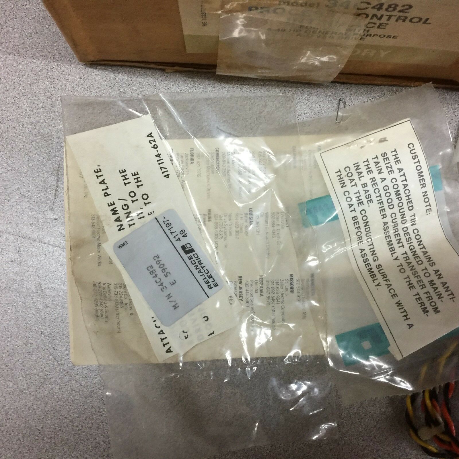 NEW IN BOX RELIANCE PROCESS CONTROL INTERFACE 5-40HP AC VS DRIVES 34C482
