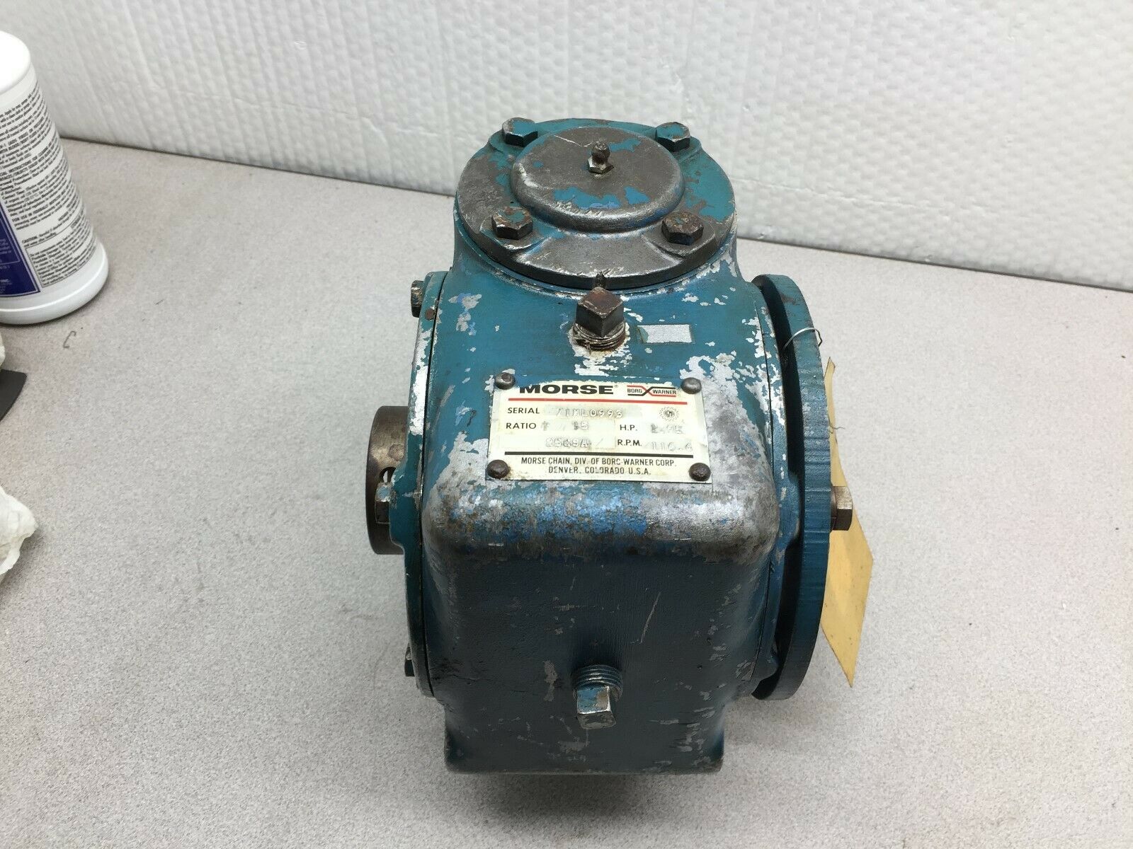 USED MORSE 15:1RATIO 1.91HP 116.6RPM GEARBOX 25GSA