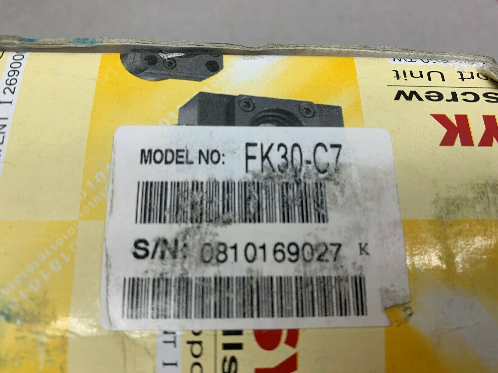 NEW IN BOX SYK BEARING FK30-C7