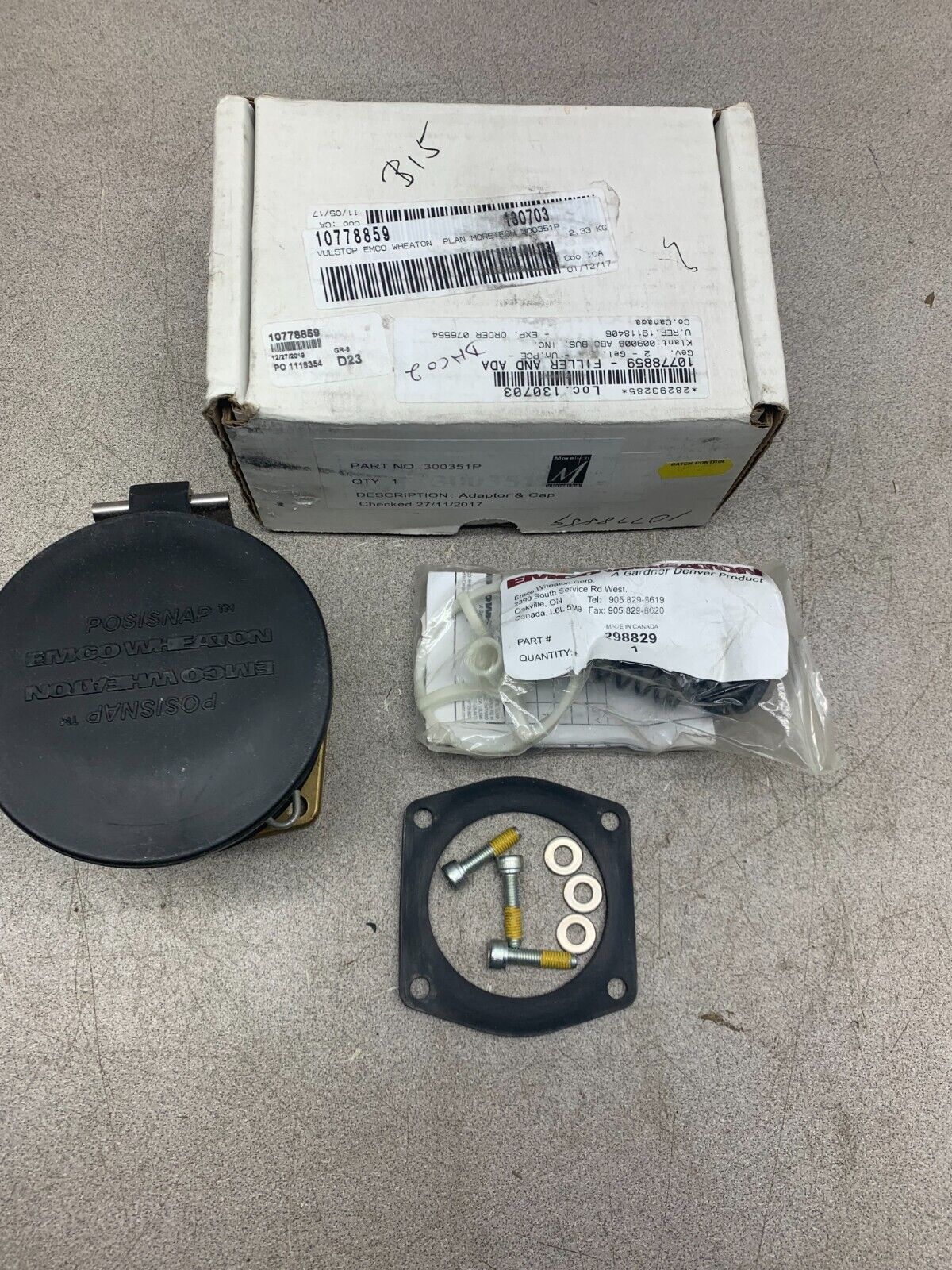 NEW IN BOX MORELECH INTERNATIONAL ADAPTER & CAP 300351P