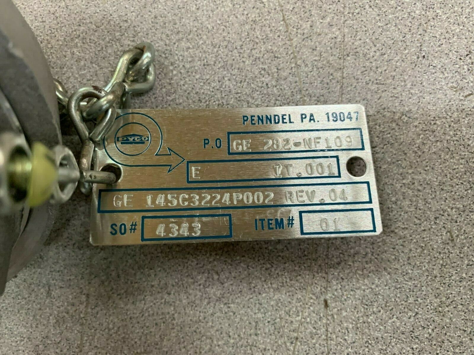 NEW NO BOX GENERAL ELECTRIC E31N038B THERMOCOUPLE 145C3224P002