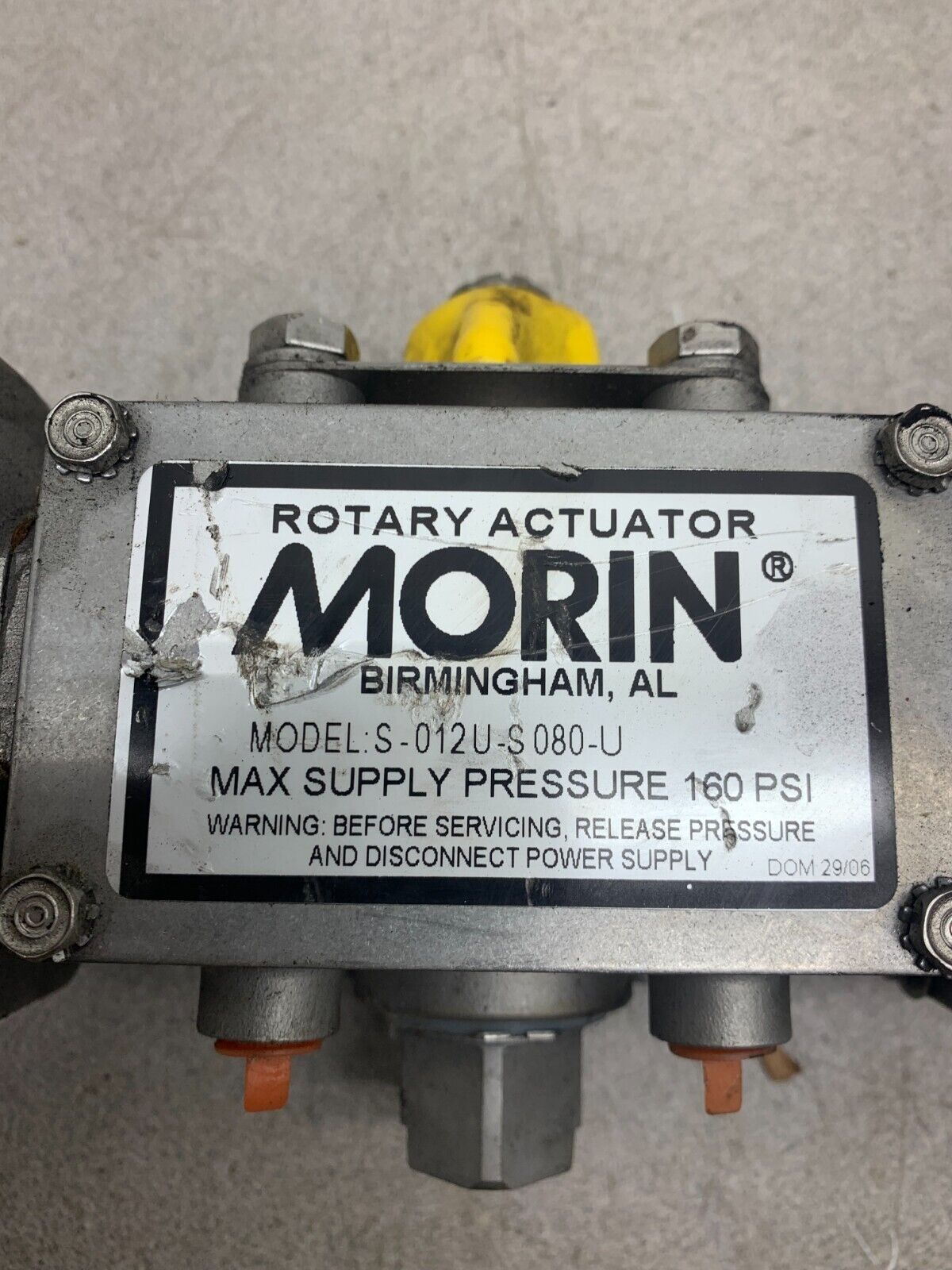 NEW NO BOX MORIN S-012U-SO80-U ROTARY ACTUATOR S-012U-S080-U
