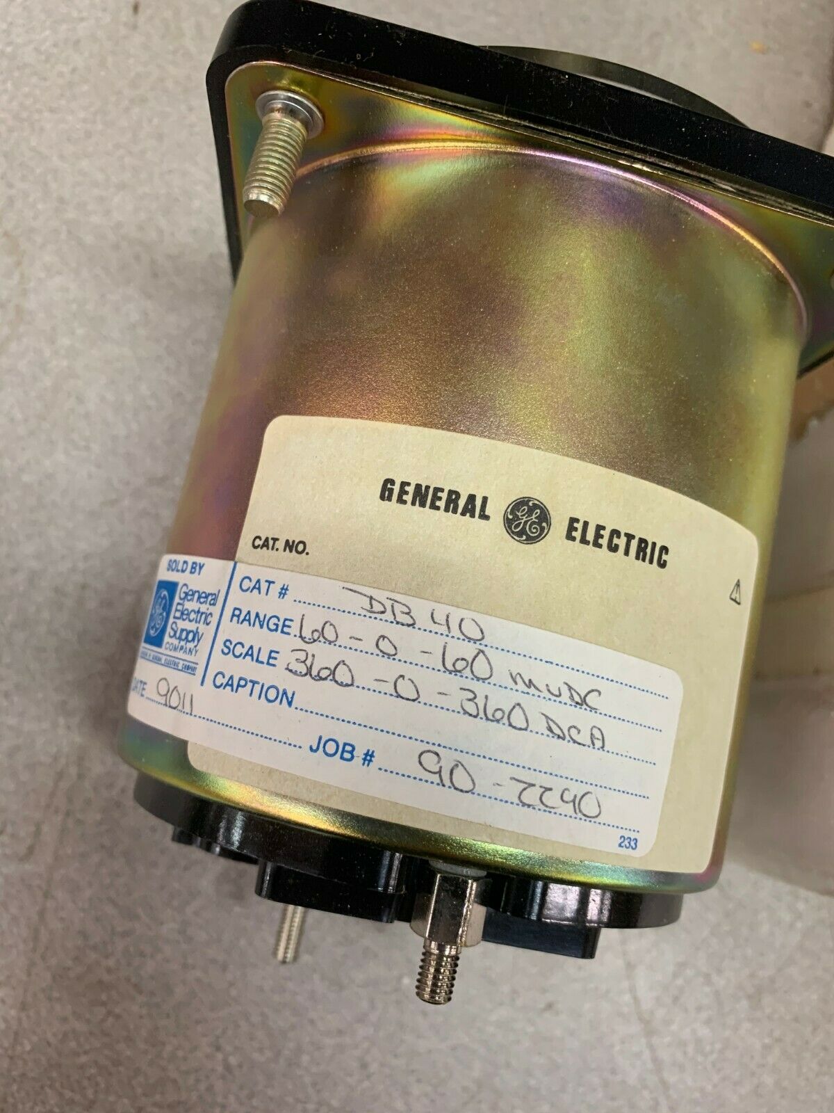 NEW NO BOX GE 360-0-360 DCA METER DB40