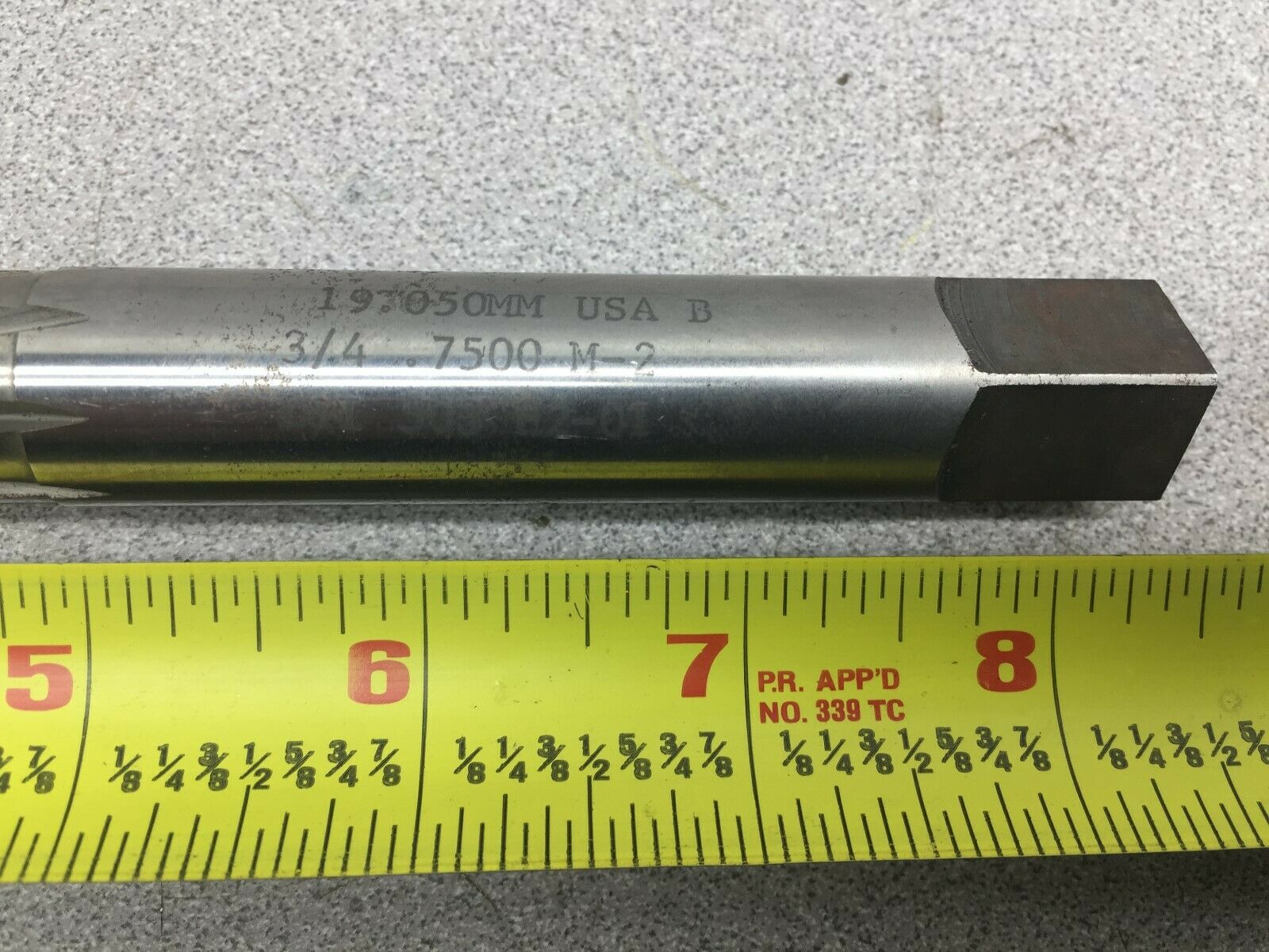 NEW NO BOX L&I 3/4 .7500 M-2 19.050 MM HAND REAMER 503 H2-01