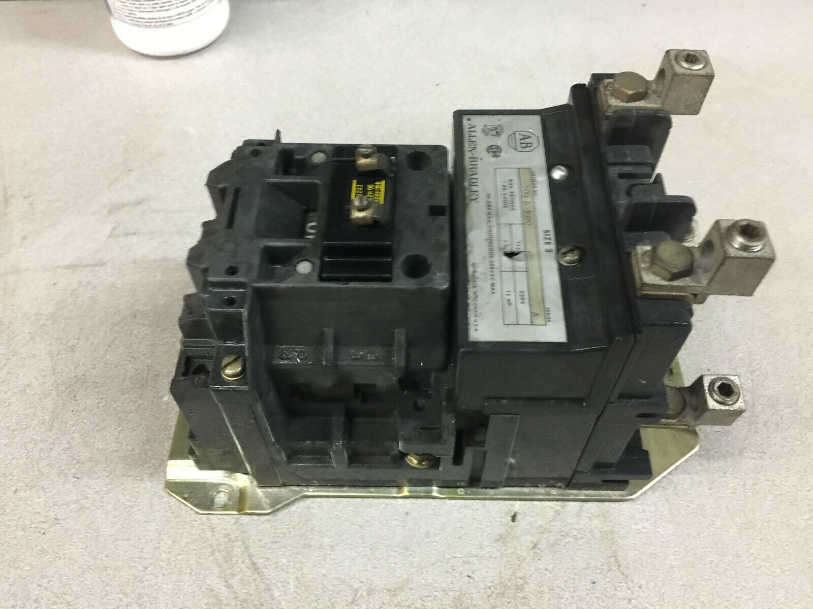 USED ALLEN BRADLEY SIZE 3 480 VAC 2 POLE 90 AMP 600 VAC CONTACTOR 500-DOB920