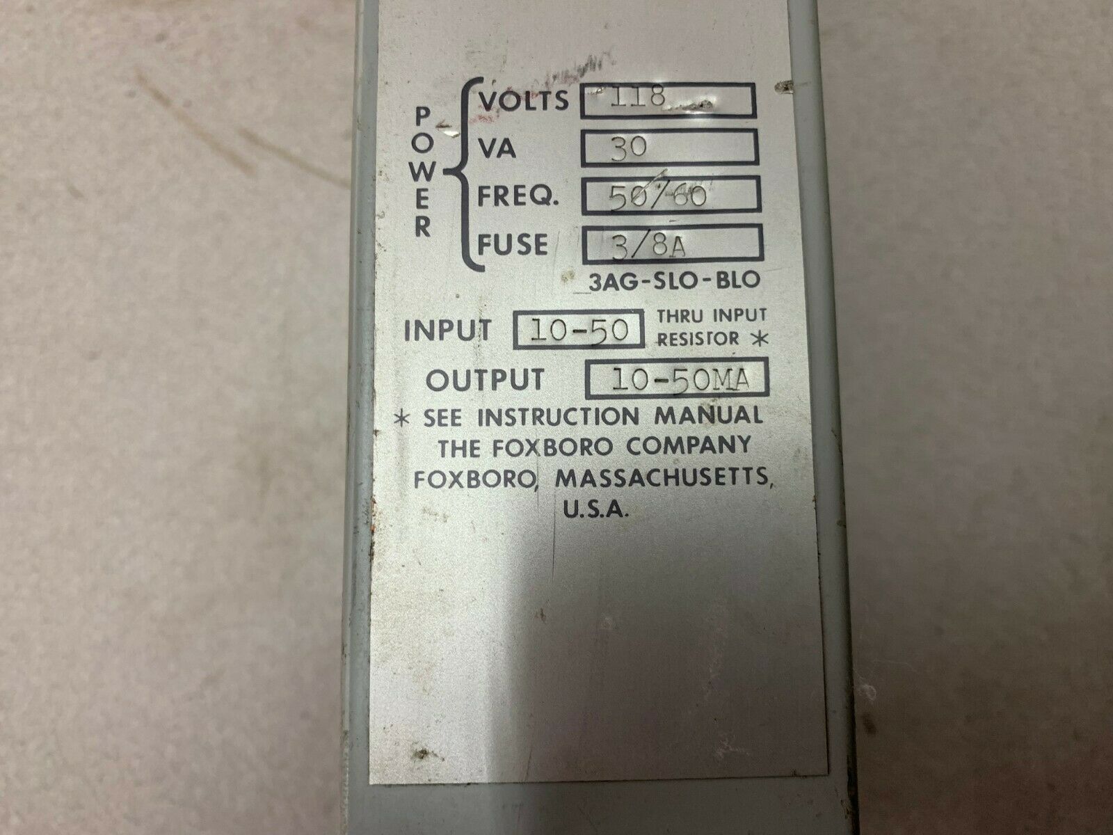 USED FOXBORO M/62H CONTROLLER 62H-4E-OH