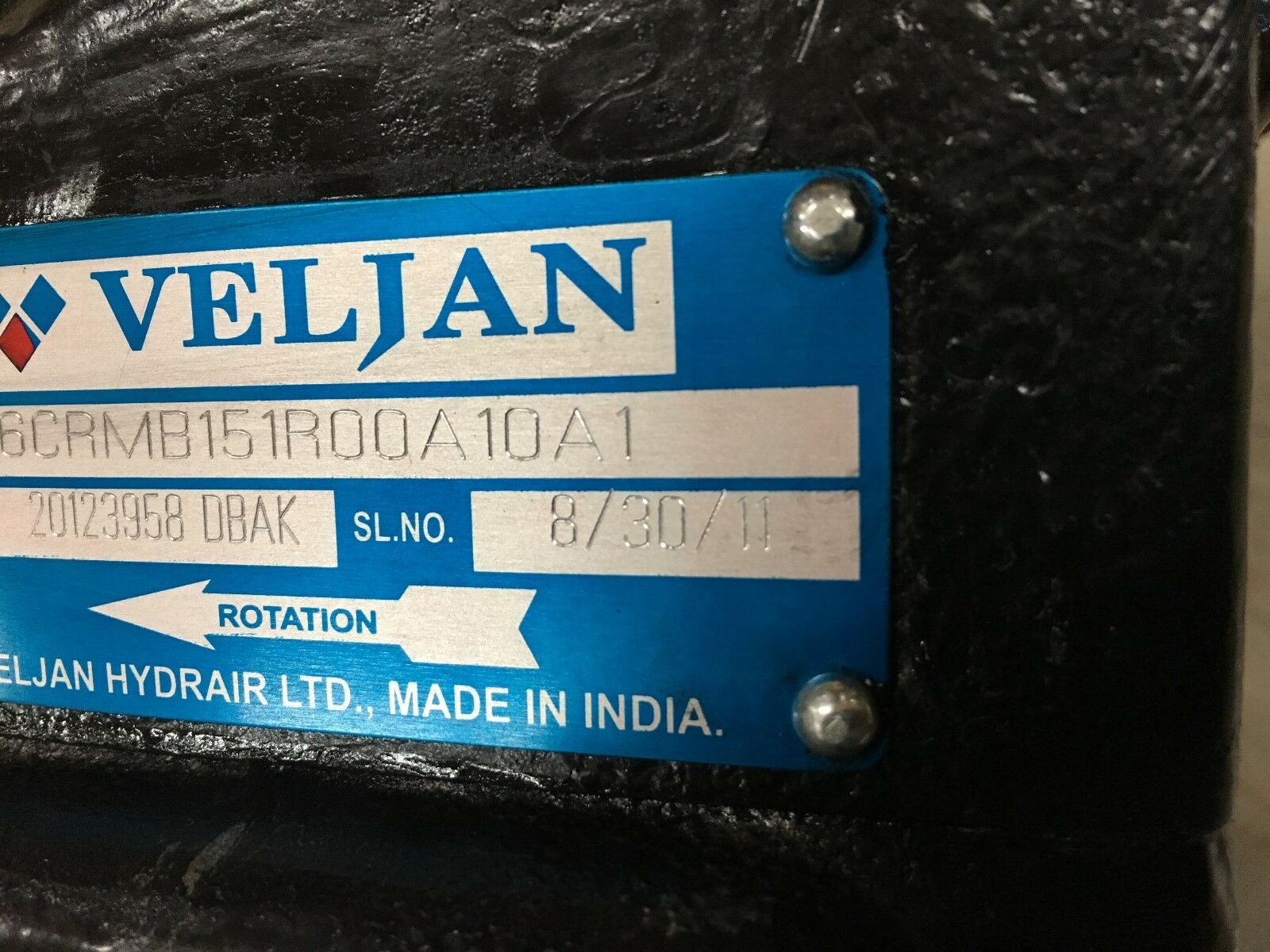 NEW NO BOX VELJAN 20123958 DBAK HYDRAULIC PUMP T6CRMB151R00A10A1