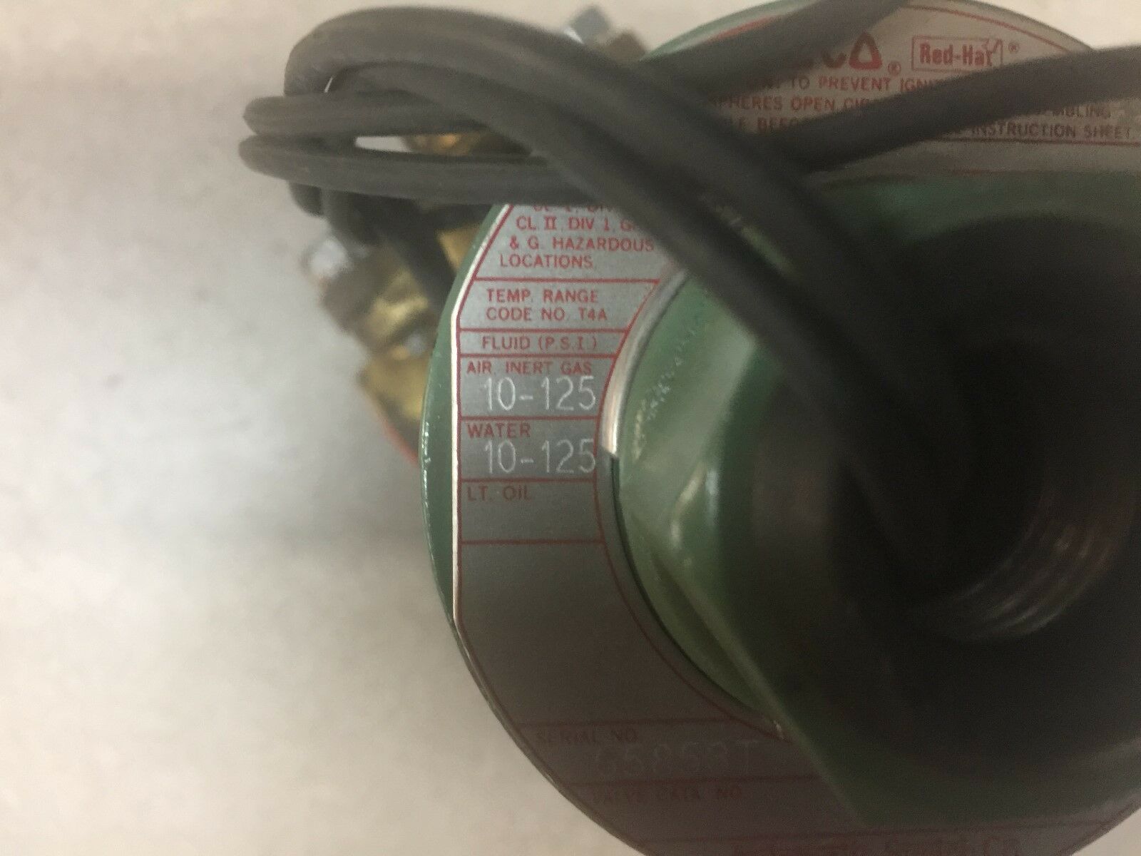 NEW NO BOX ASCO 3/8"NPT 10-125PSI 24VDC SOLENOID VALVE 831657