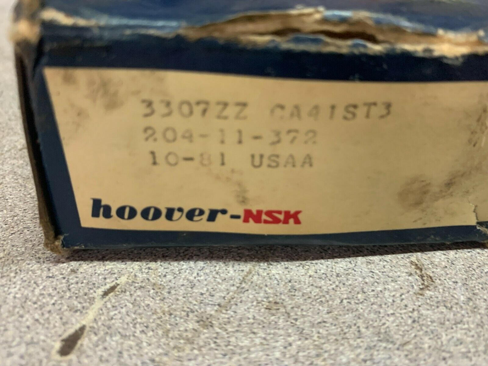 NEW IN BOX NSK BALL BEARING 3307ZZ