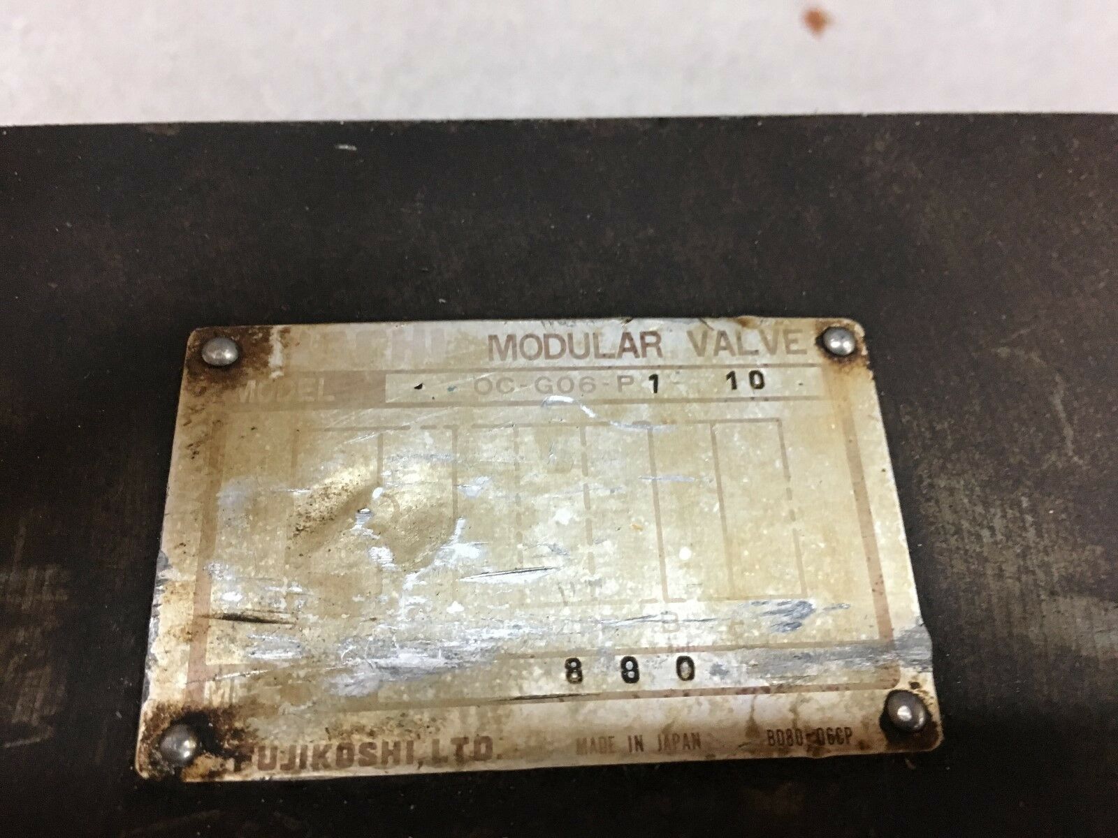 USED NACHI MODULAR VALVE OR-G06-P110