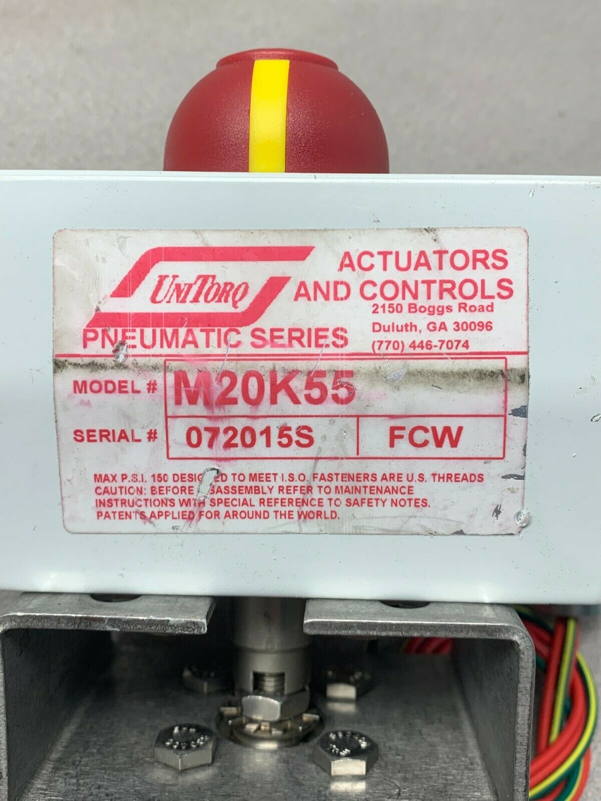 NEW NO BOX UNI TORQ 1/2" BALL VALVE ACTUATOR M20K55 WITH ASCO 8551A001MS