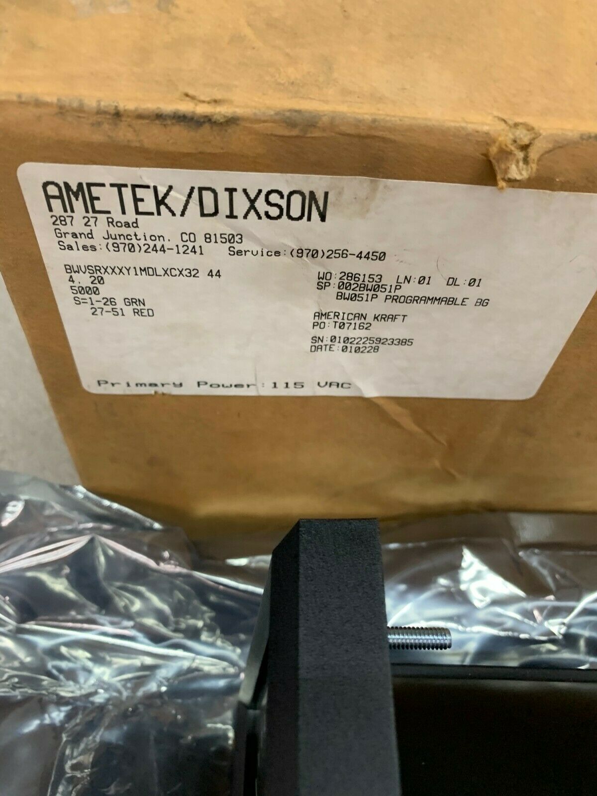 NEW IN BOX AMETEK DIXSON RPM PANEL METER BWVSRXXXY1MDLXCX32 44