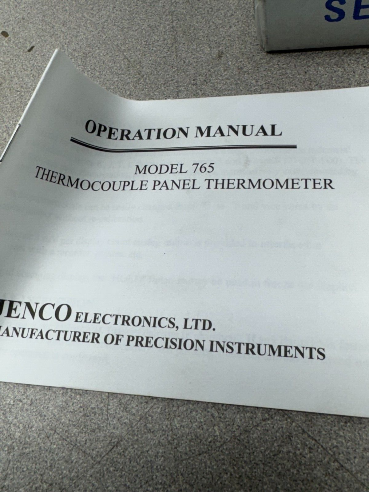 NEW IN BOX JENCO THERMOCOUPLE PANEL THERMOMETER 765-PTAF