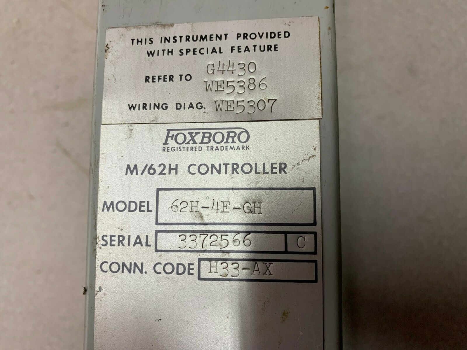 USED FOXBORO M/62H CONTROLLER 62H-4E-OH