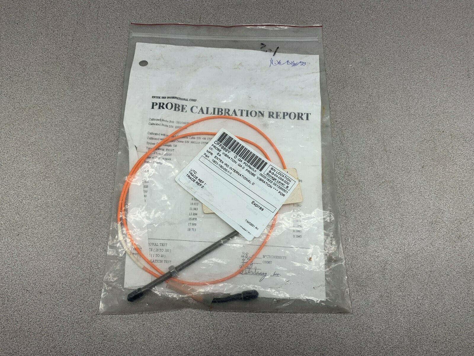 NEW NO BOX ENTEK IRD INTERNATIONAL PROBE VIBRATION 1901-160-00-1-1
