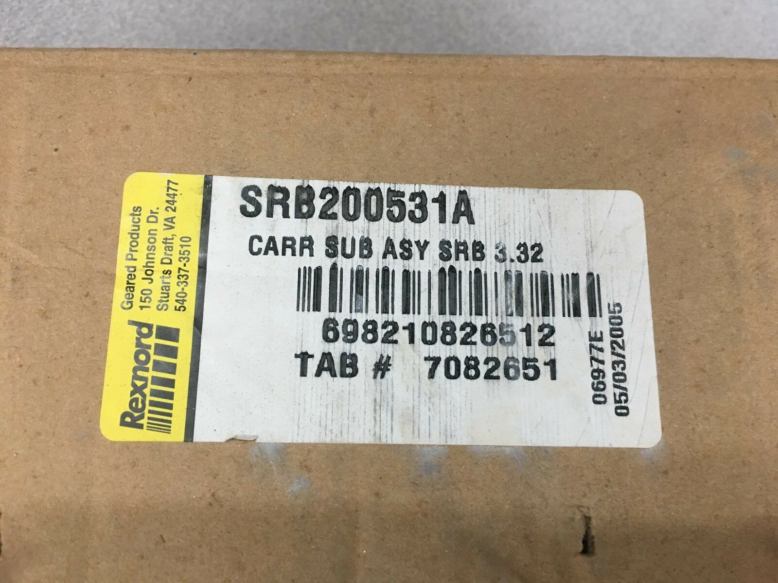 NEW IN BOX REXNORD Speed Reducer Carrier Subassembly SRB200531A