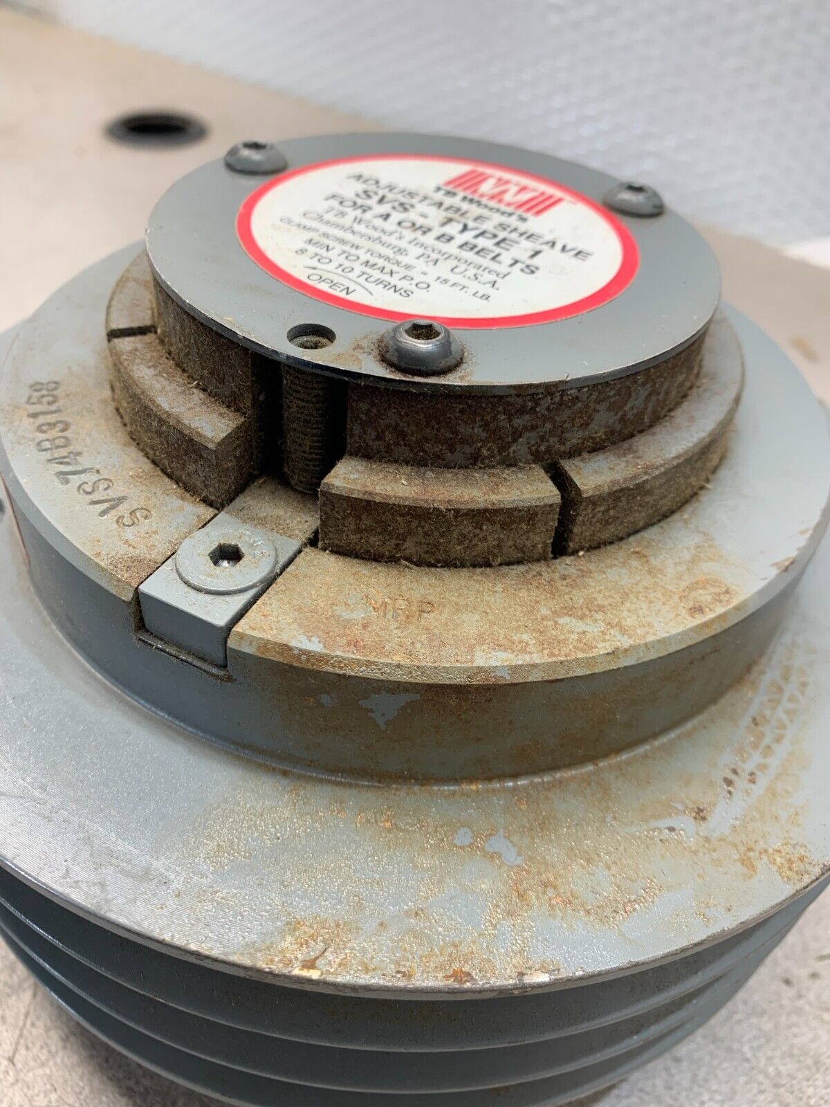 NEW IN BOX TB WOODS SVS74B3158 SVS-74-B3X1 5/8 ADJ SHEAVE