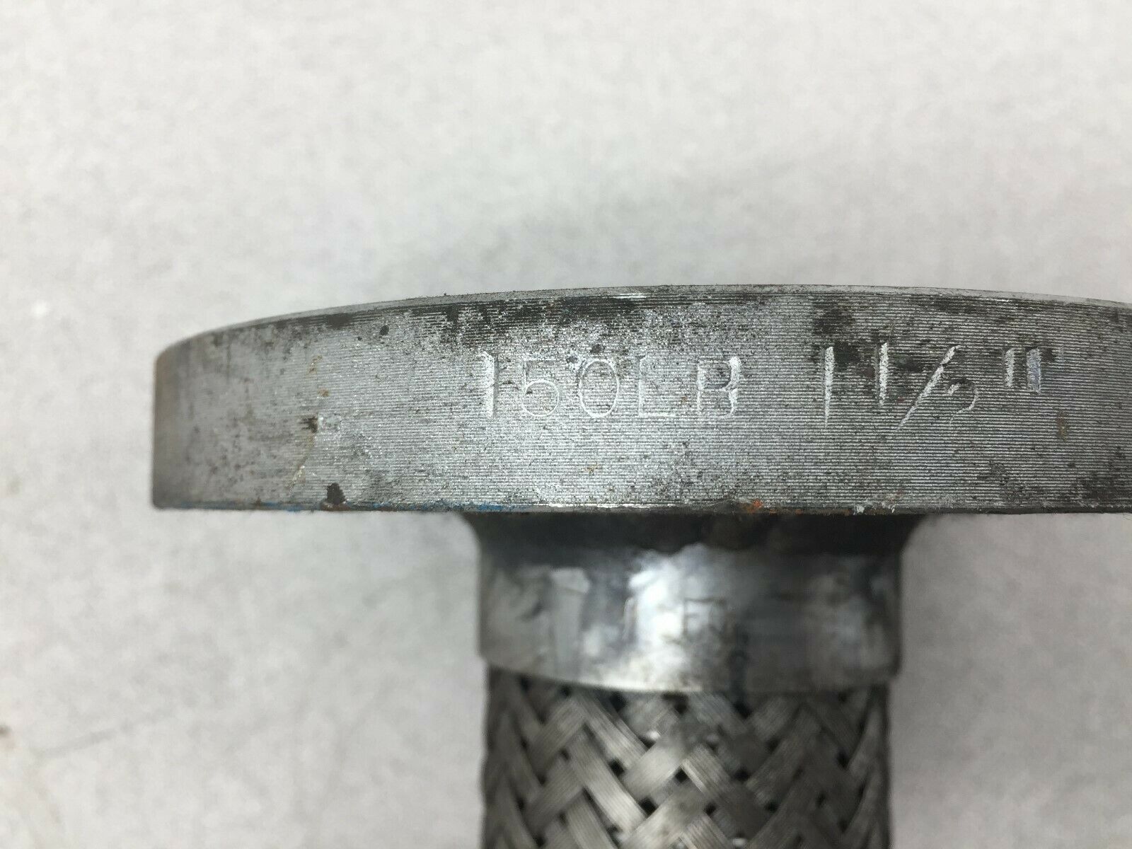 NEW NO BOX 1 1/2" X 10" C/S 4 BOLT FLANGED SS BRAID 150LB PUMP CONNECTOR