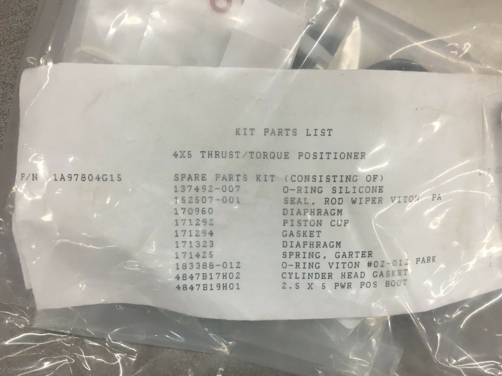 NEW IN BOX FISHER ROSEMOUNT THRUST/TORQUE POSITIONER REAIR KIT 1A97804G15