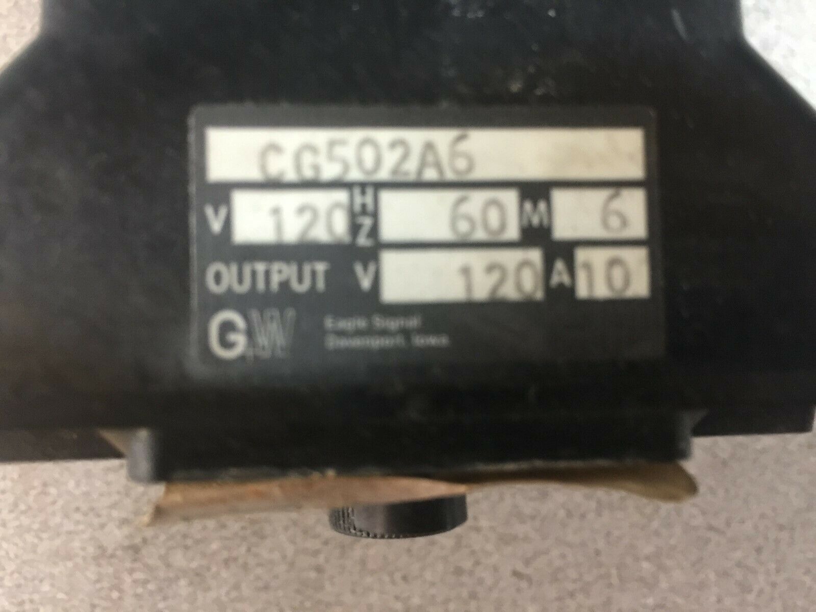 NEW NO BOX EAGLE SIGNAL .1-2.0SEC 120VAC TIMING RELAY CG502A6