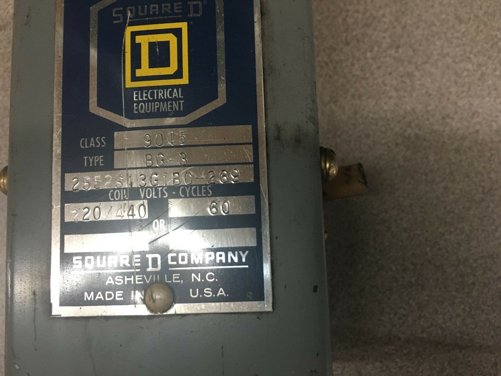 NEW NO BOX SQUARE D MAGNETIC UNLOADER 9045 BG-3