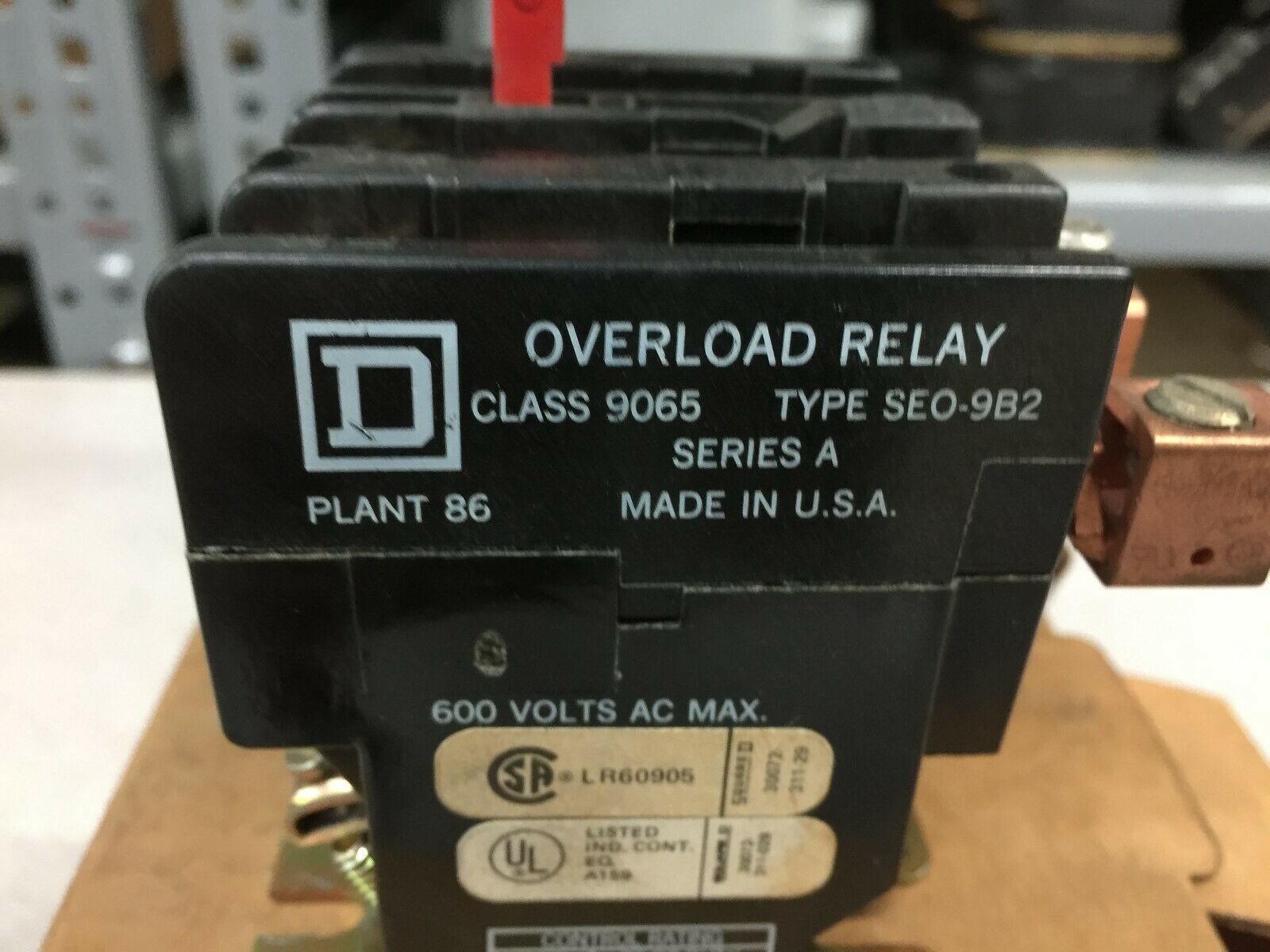 NEW IN BOX SQUARE D THERMAL OVERLOAD RELAY 9065 SE09