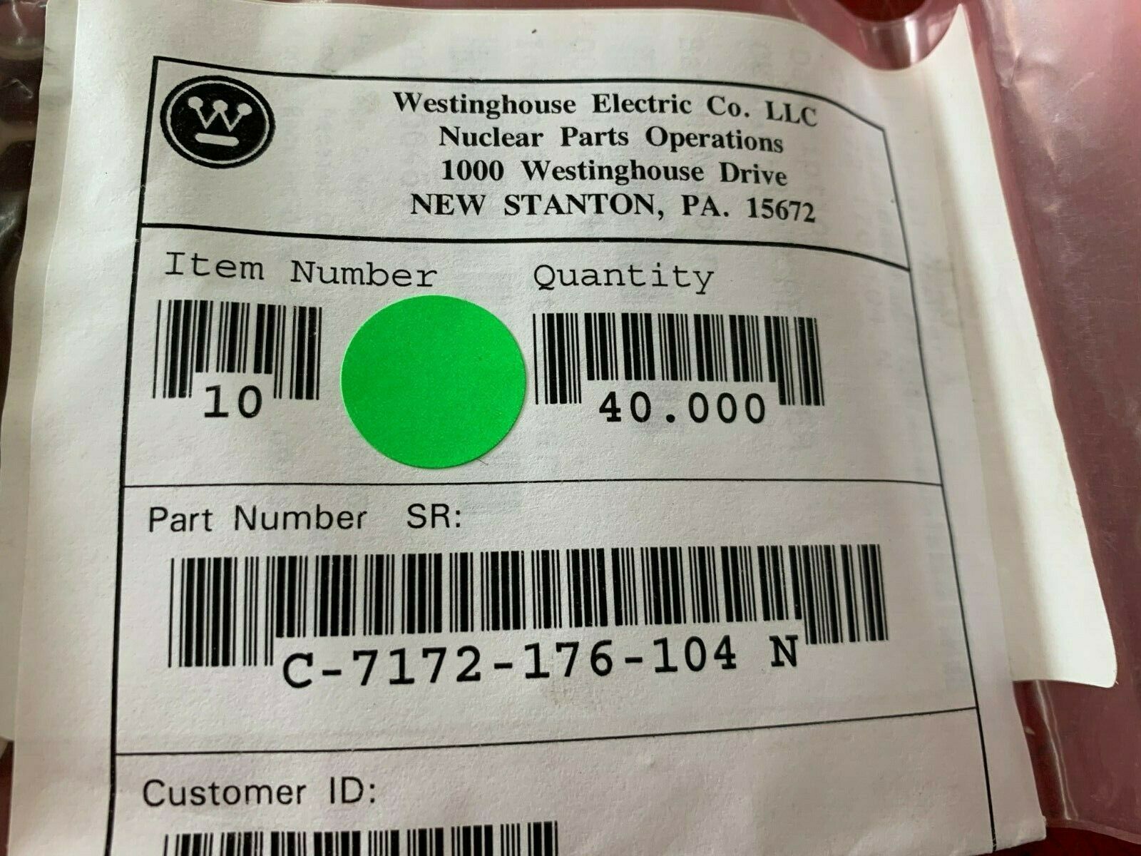 LOT OF 70 NEW NO BOX WESTINGHOUSE HANGER C-7172-176-104