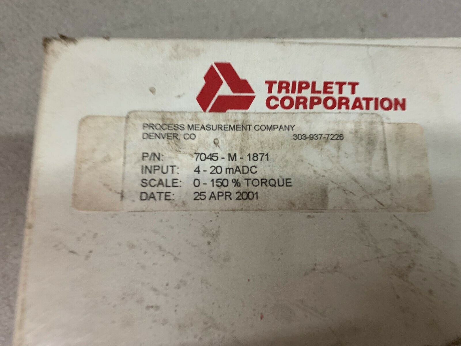 NEW IN BOX TRIPLETT METER 7045-M-1871