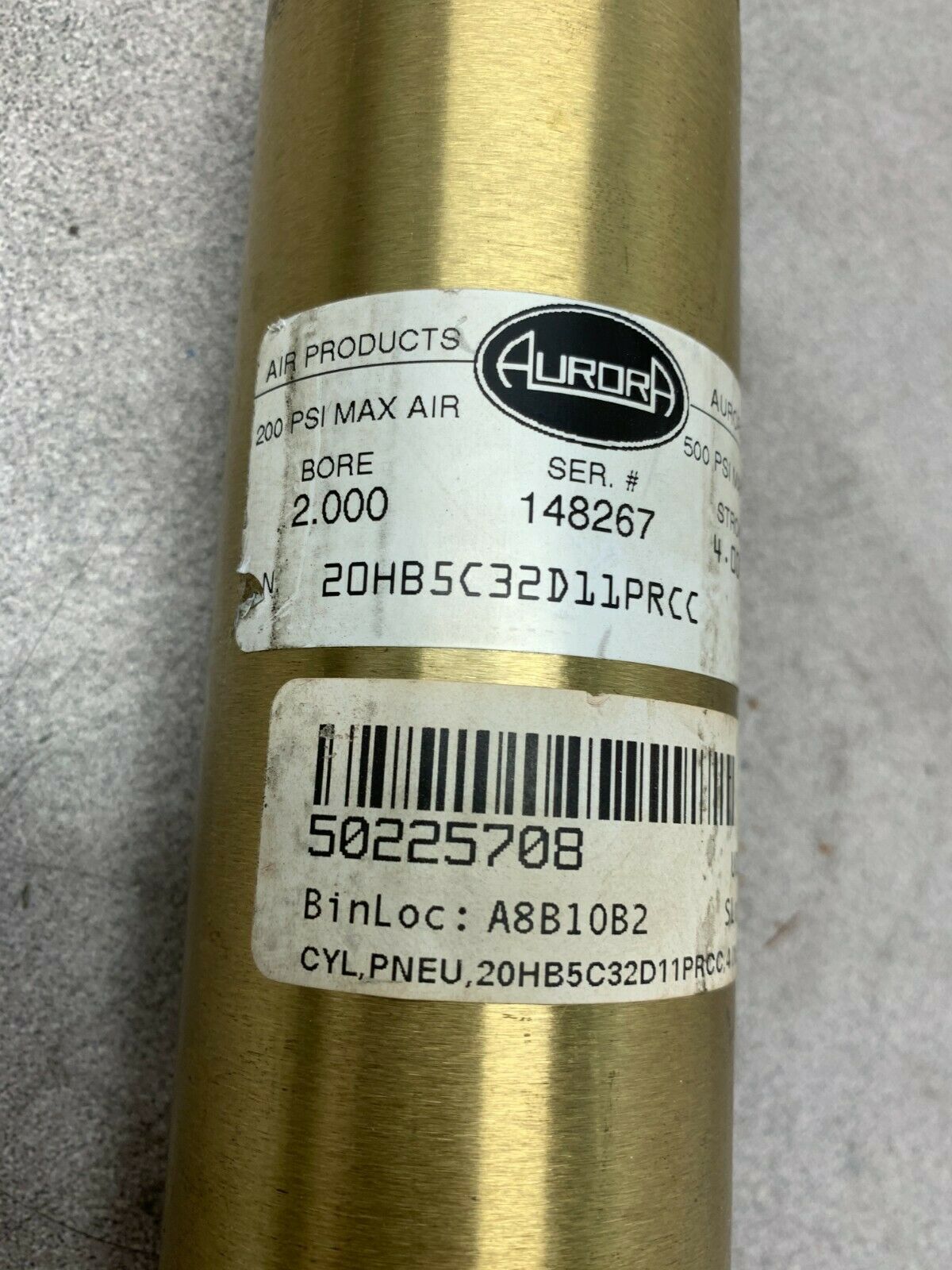 NEW NO BOX AURORA 2" BORE 4" STROKE CYLINDER 20HB5C32D11PRCC