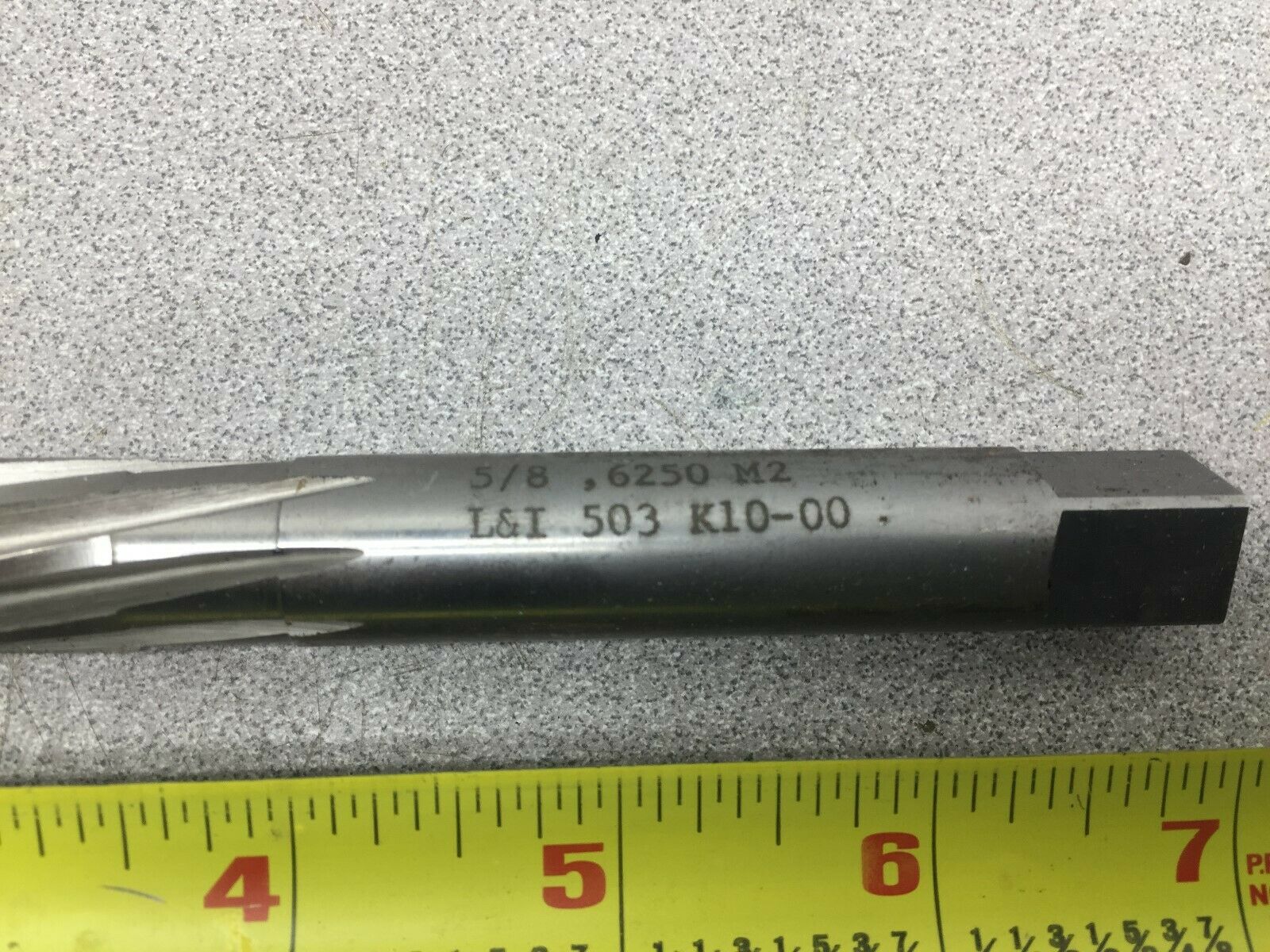 NEW NO BOX L&I 5/8 .6250 M2 15.875 MM HAND REAMER 503 K10-00