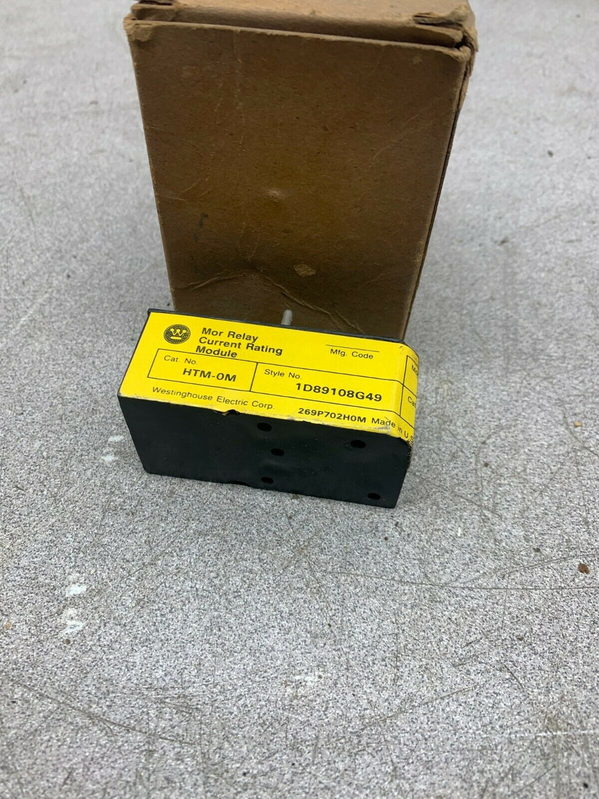 NEW IN BOX WESTINGHOUSE HTM-0M CURRENT RATING MODULE HTM-OM STYLE 1D89108G49