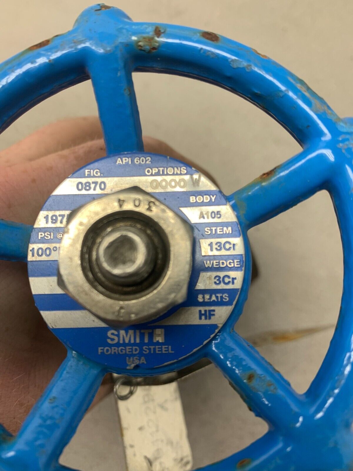 NEW SURPLUS SMITH FORGED STEEL 1" GATE VALVE 0870 0000W BODY A105 STEM 13CR