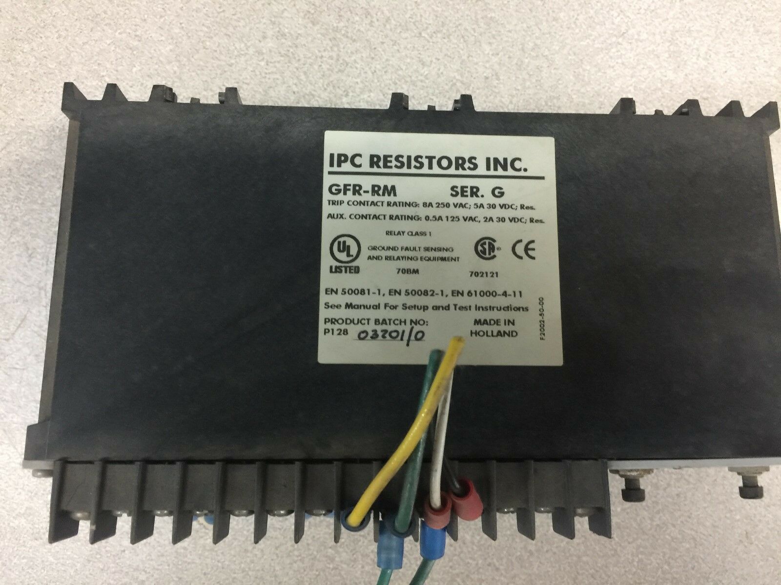 USED IPC RESISTORS INC GROUND FAULT MONITOR RELAY GFR-RM