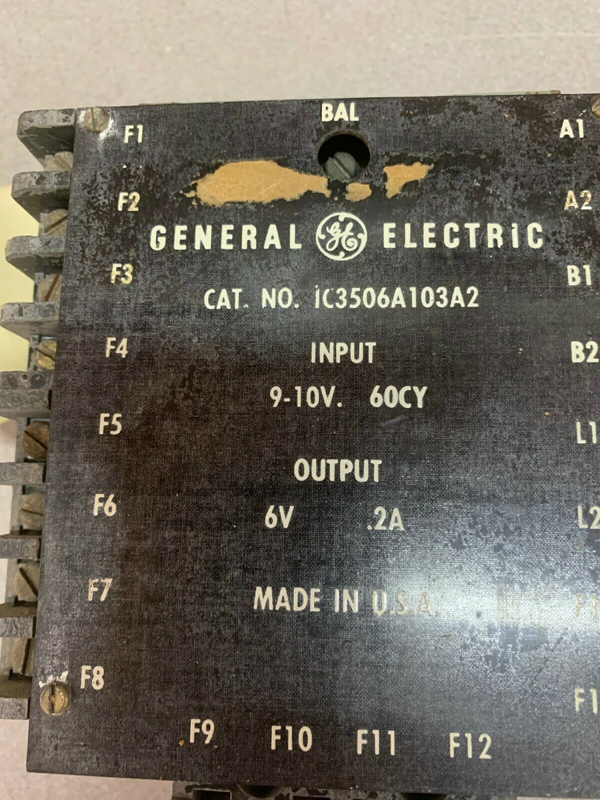 USED GENERAL ELECTRIC RELAY IC3506A103A2